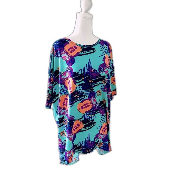 LuLaRoe Disney Collection Irma Top Minnie Mouse Print High Low Hem – Size Large - Picture 1 of 9